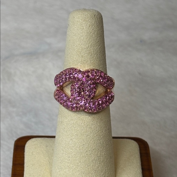 Jewelry - Lab Created Pink Sapphire Ring 18k Rose Gold over 925 Sterling Silver 2.35 ctw